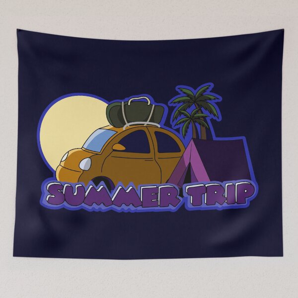 Item preview, Summer Trip. Moonlight Camping with Retro Car designed and sold by AnnaDesertArt.