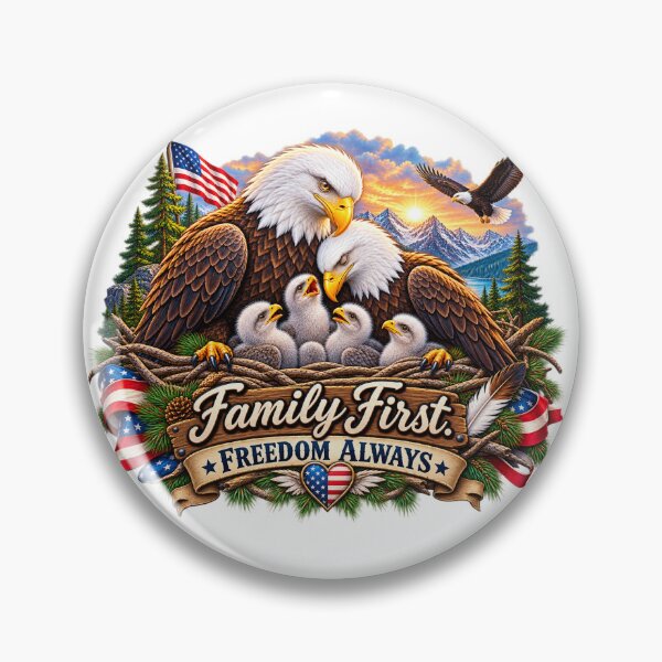 Item preview, Family First Freedom Always - Eagle Family  designed and sold by FunMugsAndMore .