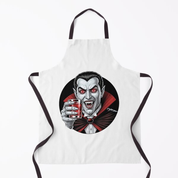 Item preview, Vampire Dracula drinking blood cocktail - Gothic horror illustration designed and sold by Polarisofficial.