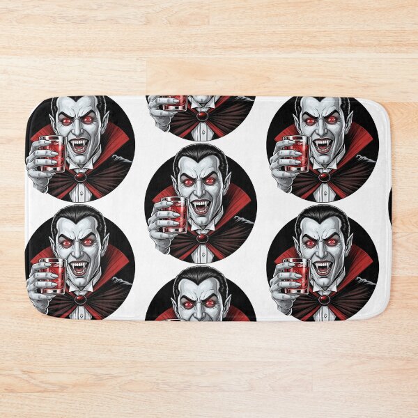 Item preview, Vampire Dracula drinking blood cocktail - Gothic horror illustration designed and sold by Polarisofficial.
