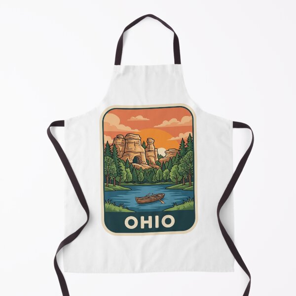 Item preview, Retro Ohio River Rock Formations Vintage Travel Graphic designed and sold by Paper Drip.