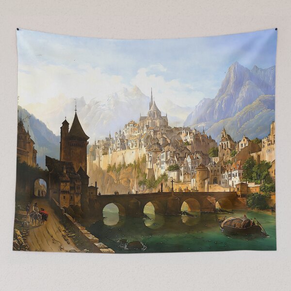 Item preview, Andreas Roller - Paisaje con un castillo designed and sold by Jon-Baran.