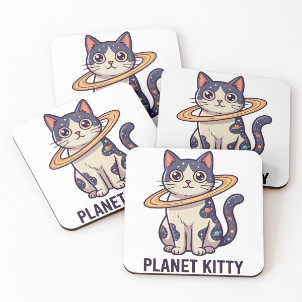 Item preview, Planet Kitty Galaxy Space Cat Saturn Ring designed and sold by Amir Faysal.