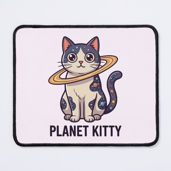 Item preview, Planet Kitty Galaxy Space Cat Saturn Ring designed and sold by Amir Faysal.