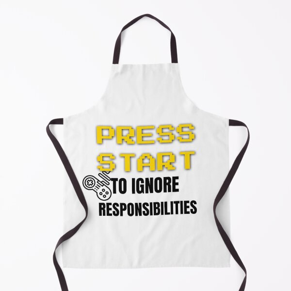 Item preview, Press Start To Ignore Responsibilities - Retro Arcade Gamer Quote designed and sold by Arcade&Binge.