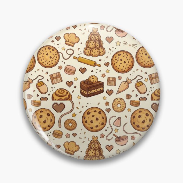 Item preview, Cute Cookies Pattern – Sweet Hand-Drawn Cookies with Whimsical Details designed and sold by Ink Matrix.