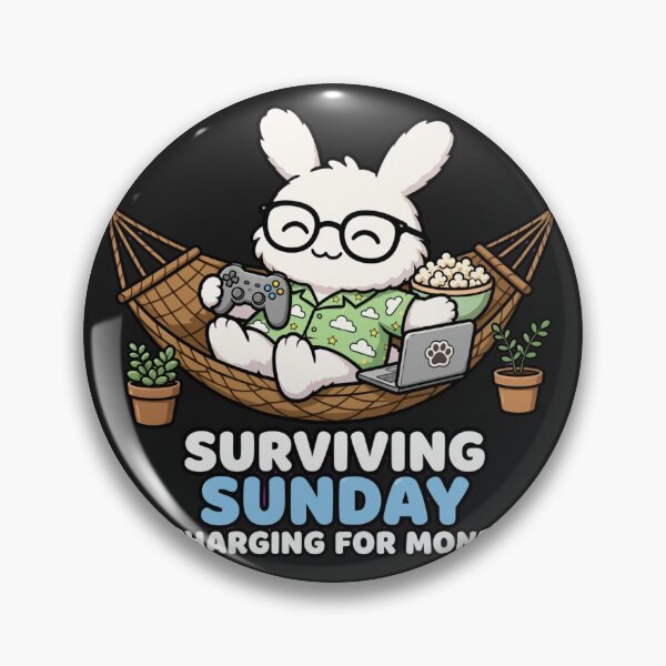 Item preview, Surviving Sunday Recharging Monday Bunny designed and sold by Surviving Monday Club.