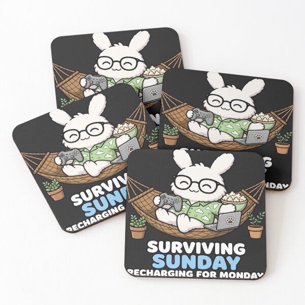 Item preview, Surviving Sunday Recharging Monday Bunny designed and sold by Surviving Monday Club.