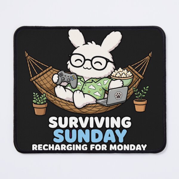 Item preview, Surviving Sunday Recharging Monday Bunny designed and sold by Surviving Monday Club.
