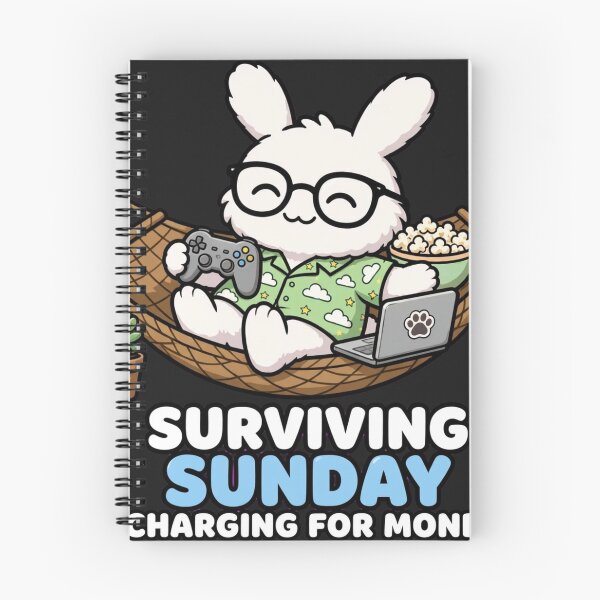 Item preview, Surviving Sunday Recharging Monday Bunny designed and sold by Surviving Monday Club.