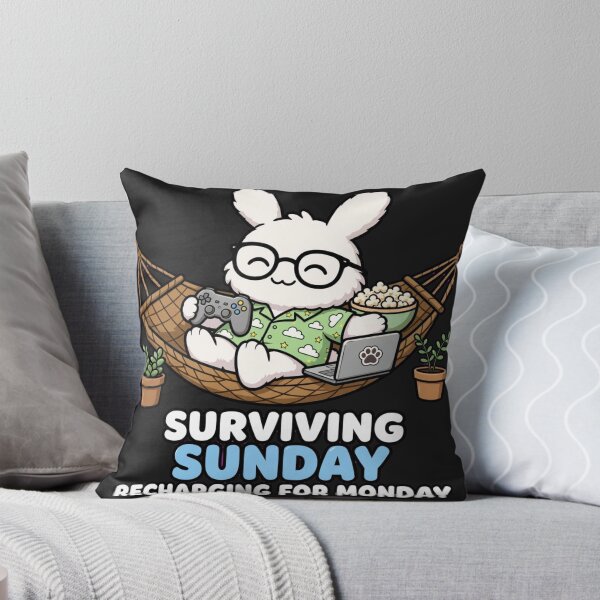 Item preview, Surviving Sunday Recharging Monday Bunny designed and sold by Surviving Monday Club.