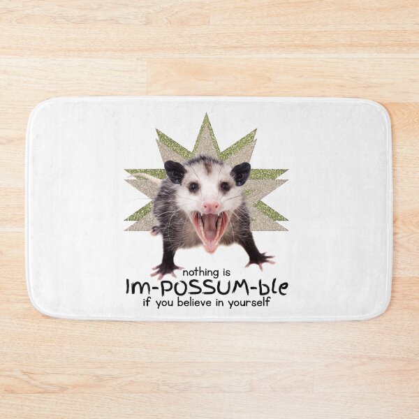 Item preview, Funny Possum | Nothing is Im-POSSUM-ble if you Believe in Yourself | Green designed and sold by SunandShade.