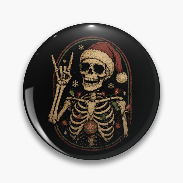 Item preview, Retro Christmas Skeleton Santa Rocker Vintage Holiday designed and sold by Moizento.