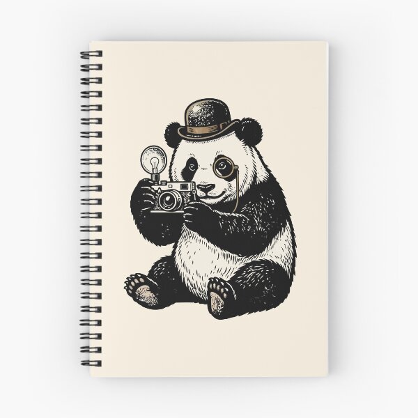 Item preview, Vintage Photographer Panda Bowler Hat & Monocle designed and sold by Amir Faysal.
