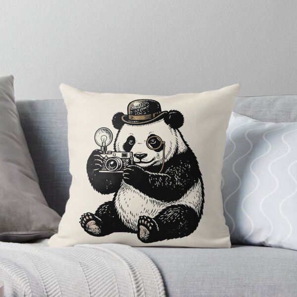 Item preview, Vintage Photographer Panda Bowler Hat & Monocle designed and sold by Amir Faysal.