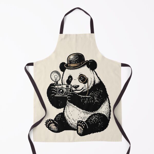 Item preview, Vintage Photographer Panda Bowler Hat & Monocle designed and sold by Amir Faysal.