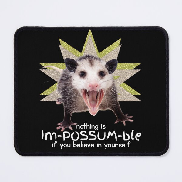 Item preview, Funny Possum | Nothing is Im-POSSUM-ble if you Believe in Yourself | Green designed and sold by SunandShade.