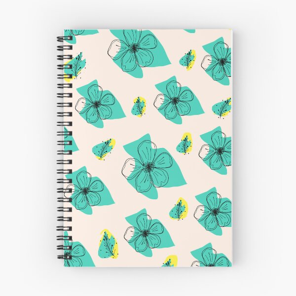 Item preview, Turquoise Bloom – Contemporary Hand-Drawn Floral Pattern designed and sold by GDArt Studio.