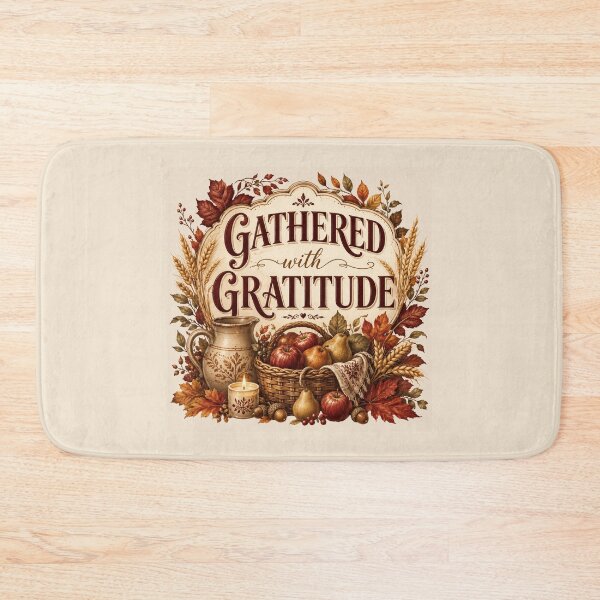 Item preview, Gathered With Gratitude – Autumn Harvest Family Design designed and sold by astersgraphics.