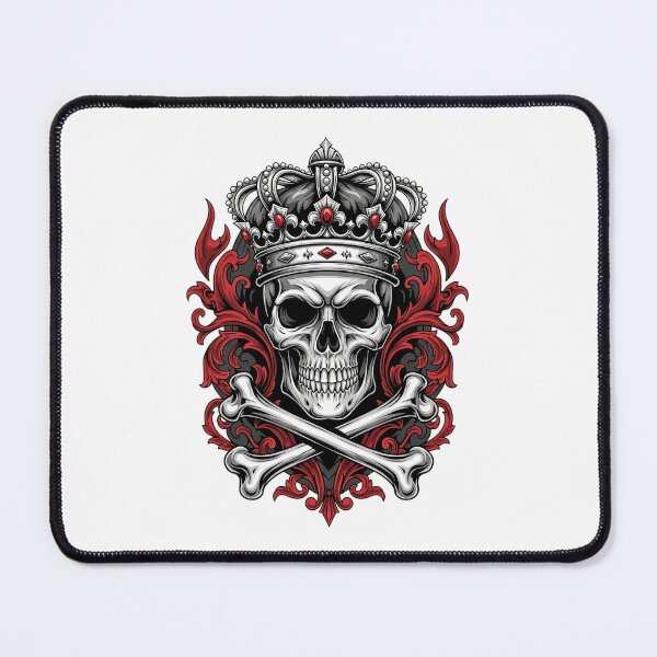 Item preview, Royal Skull with Crown & Crossbones - Gothic Shield Illustration designed and sold by Polarisofficial.