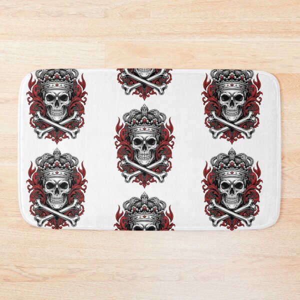 Item preview, Royal Skull with Crown & Crossbones - Gothic Shield Illustration designed and sold by Polarisofficial.