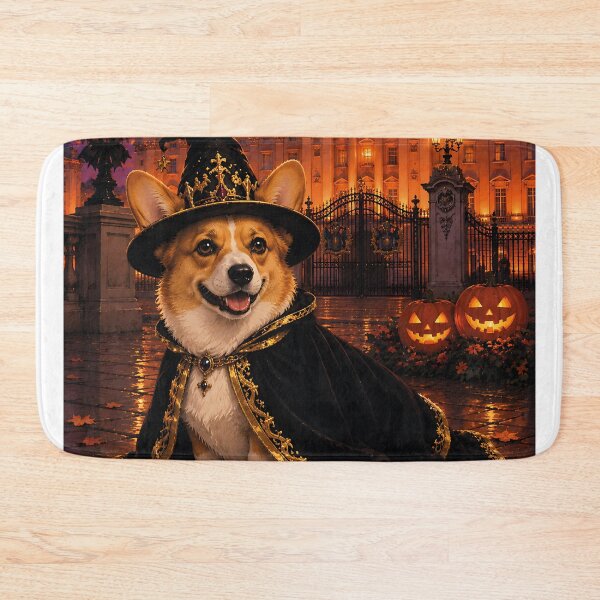 Item preview, Royal witch corgi in front of Buckingham Palace designed and sold by Nomad-Paws.