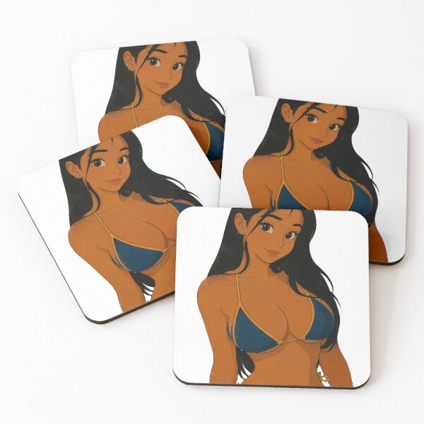 Artikelvorschau, Pin-up-Girl im blauen Bikini – Klassische Cartoon-Schönheit entworfen und verkauft von Hollow Moon Studios..