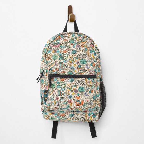 Item preview, 2 Whimsical Colorful Cute Doodle Character Seamless Pattern designed and sold by ART ATTACK ZONE.