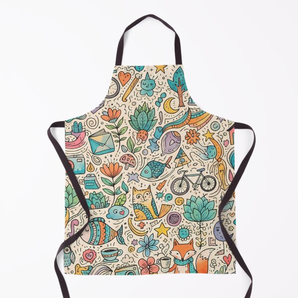 Item preview, 2 Whimsical Colorful Cute Doodle Character Seamless Pattern designed and sold by ART ATTACK ZONE.