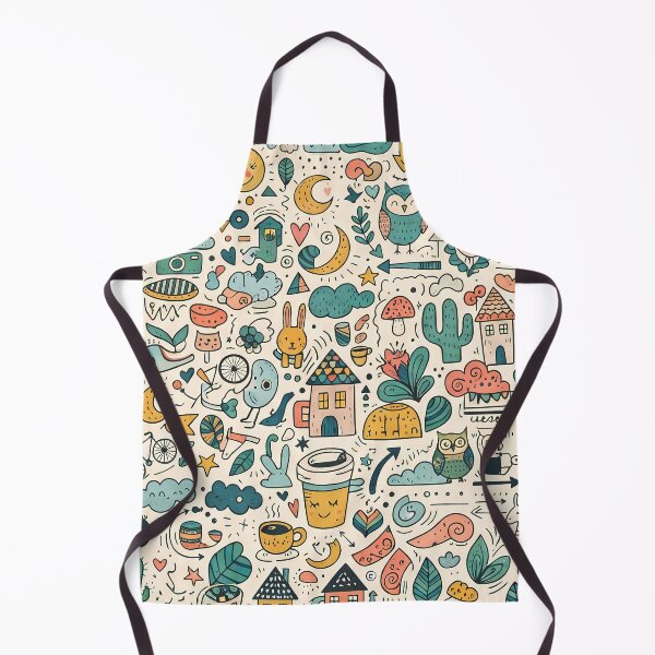 Item preview, 3 Whimsical Colorful Cute Doodle Character Seamless Pattern designed and sold by ART ATTACK ZONE.