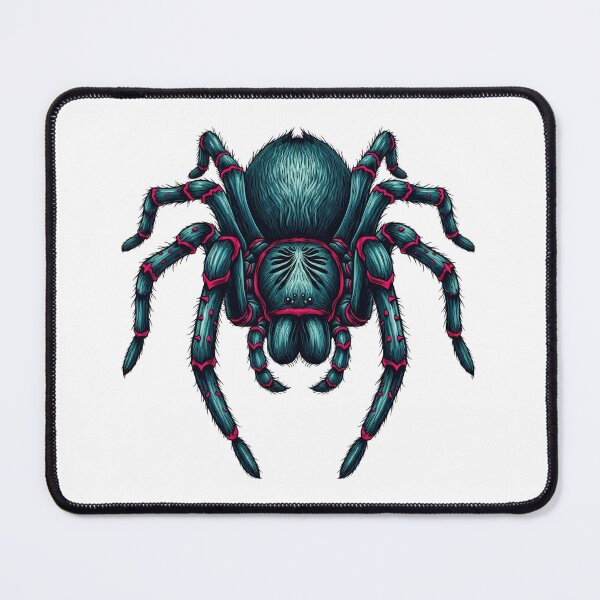 Item preview, Cyan Tarantula Spider - Cyberpunk Horror Vector designed and sold by Polarisofficial.
