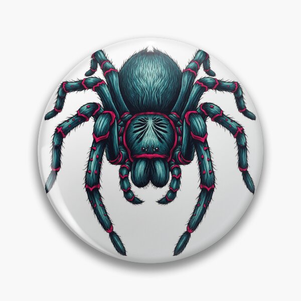 Item preview, Cyan Tarantula Spider - Cyberpunk Horror Vector designed and sold by Polarisofficial.