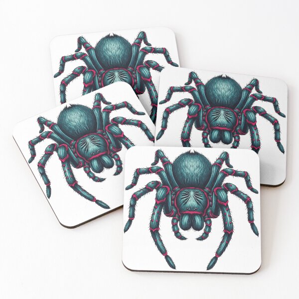Item preview, Cyan Tarantula Spider - Cyberpunk Horror Vector designed and sold by Polarisofficial.