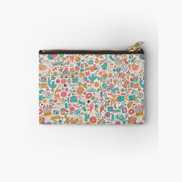 Item preview, 5 Whimsical Colorful Cute Doodle Character Seamless Pattern designed and sold by ART ATTACK ZONE.