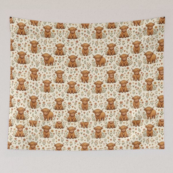 Item preview, Cute Cow Pattern – Adorable Farm Cows with Whimsical Boho Details designed and sold by Ink Matrix.