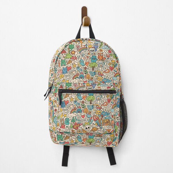 Item preview, 7 Whimsical Colorful Cute Doodle Character Seamless Pattern designed and sold by ART ATTACK ZONE.