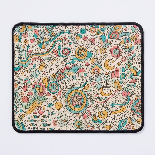 Item preview, 9 Whimsical Colorful Cute Doodle Character Seamless Pattern designed and sold by ART ATTACK ZONE.