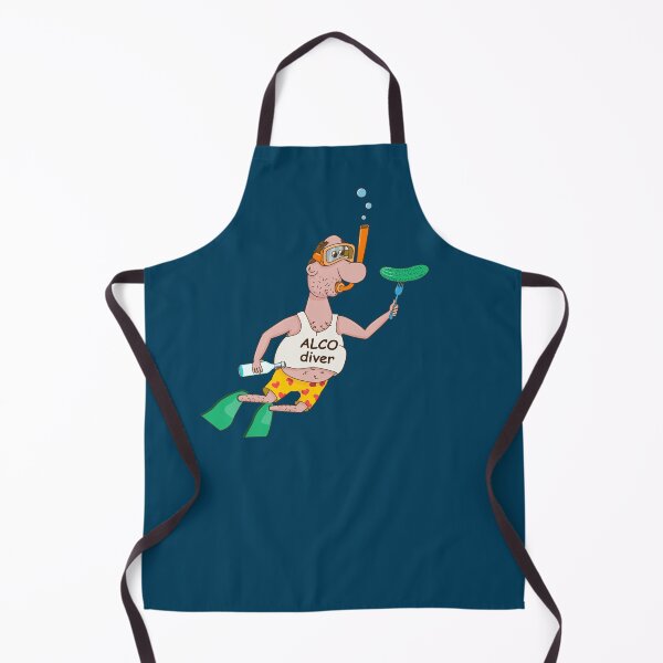 Item preview, Funny Scuba Diver with a Pickle and a Drink designed and sold by AnnaDesertArt.