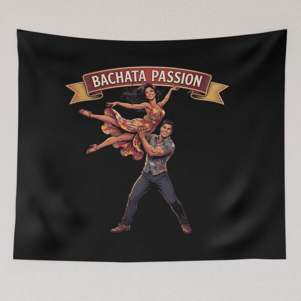 Item preview, Bachata Passion Transparent – Retro Latino Dance Couple Lift, Vintage Comic Style Ballroom Dancers Apparel Emblem Sticker designed and sold by SmartPuns.