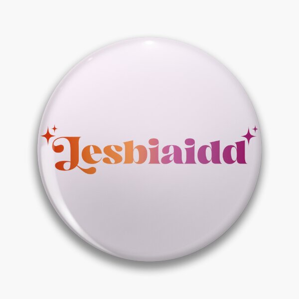 Item preview, Lesbiaidd sparkle Welsh language lesbian typography art designed and sold by QuillPrints.