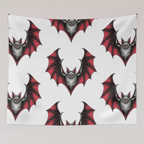 Item preview, Red-winged vampire bat - Gothic horror illustration designed and sold by Polarisofficial.
