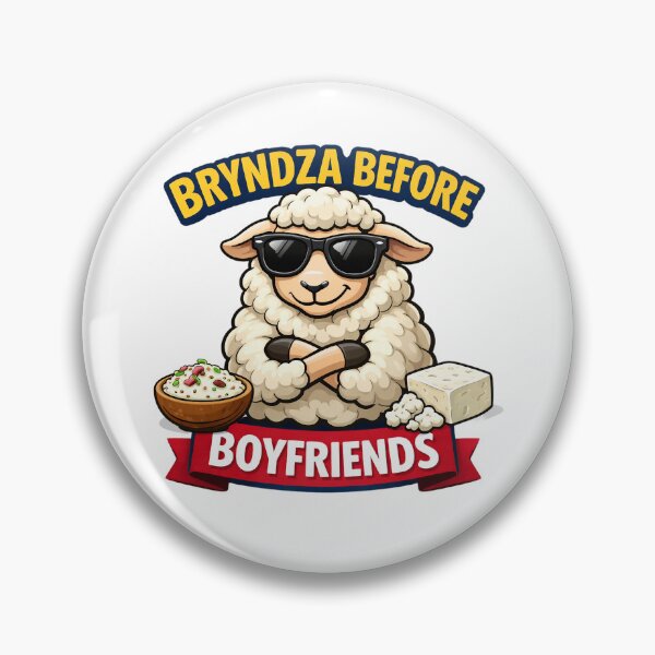 Item preview, Bryndza Before Boyfriends Funny Sheep Cheese Foodie Design. designed and sold by The-T-In-Retro.