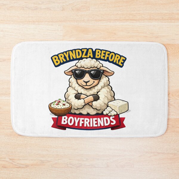 Item preview, Bryndza Before Boyfriends Funny Sheep Cheese Foodie Design. designed and sold by The-T-In-Retro.