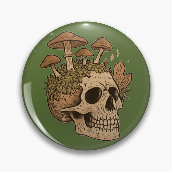 Item preview, Mushroom Skull Goblincore Dark Academia Botanical designed and sold by KeySeen.