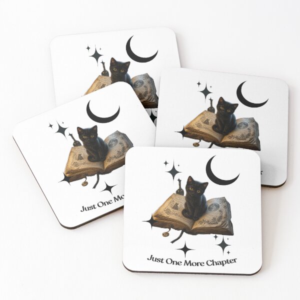 Item preview, Just One More Chapter - Black Cat & Bookish Magic designed and sold by Besetoo.