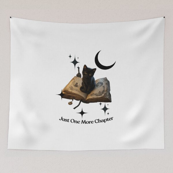 Item preview, Just One More Chapter - Black Cat & Bookish Magic designed and sold by Besetoo.