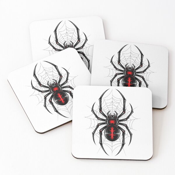 Item preview, Metal Spider with Red Hourglass Symbol - Cybergeotic Art designed and sold by Polarisofficial.