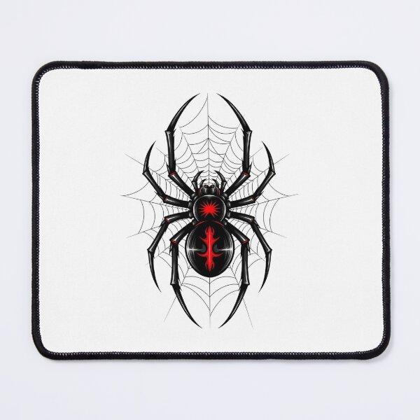 Item preview, Metal Spider with Red Hourglass Symbol - Cybergeotic Art designed and sold by Polarisofficial.
