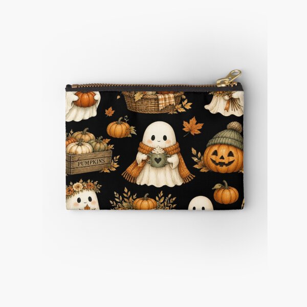 Item preview, Adorable autumn ghosts and vintage pumpkins designed and sold by BriSher.
