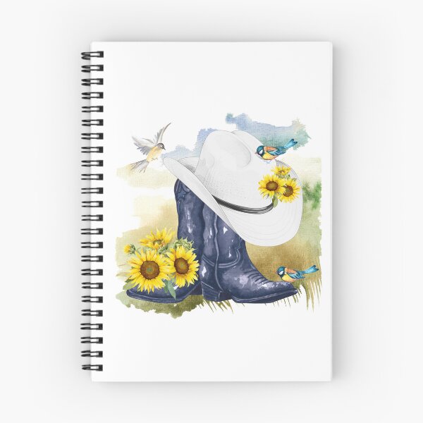 Item preview, Cowboy Boots, Sunflowers, Birds, & Meadow Background designed and sold by JeweledDesigns.